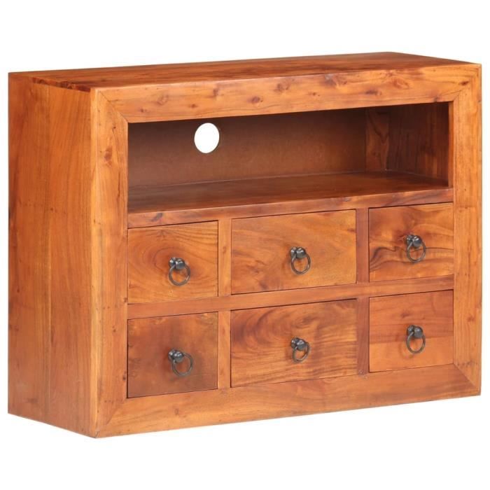 Buffet 80x30x60 cm Bois d'acacia massif-LEF