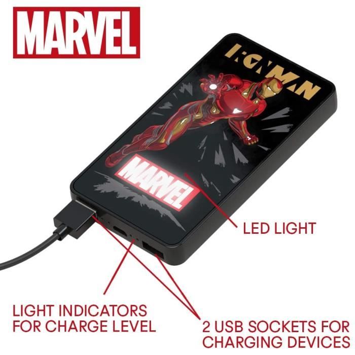 Tribe - Marvel Iron Man Power Bank 6000mAh