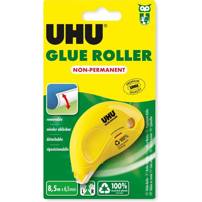 UHU Dry & Clean Glue Roller Non Permanent 8,5m x 6,5mm