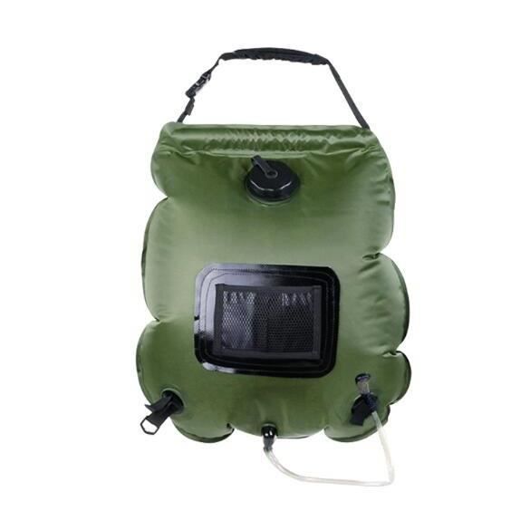 Sac de douche solaire, 20 litres, camping, température 45 °C, randonnée, escalade