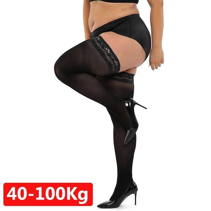 ECHERY Chaussettes Longues Dentelle Femme Fille - Genou Haut Bas Fantaisie Sexy Hold-up