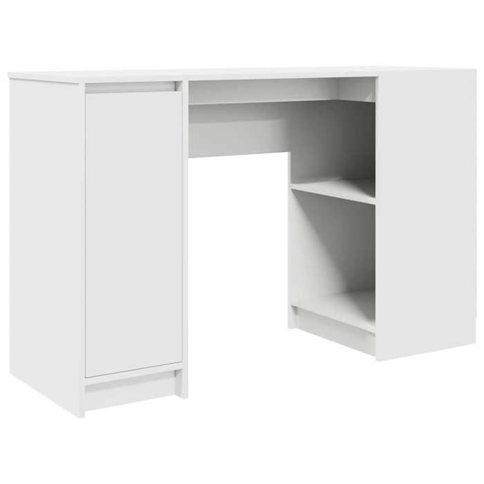 Bureau détude-Bureau blanc 120 x 42 x 76 cm Bois dingénierie -1parcel DECO B4100637