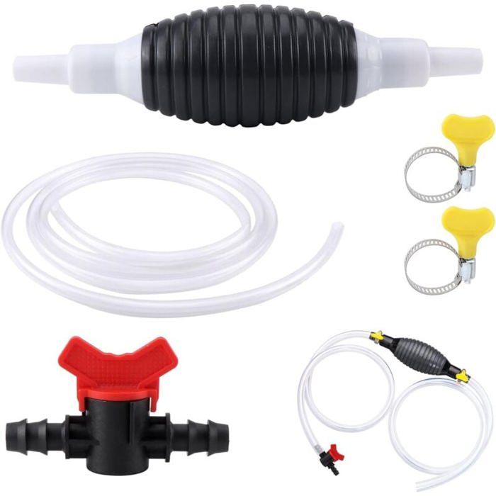 Pompe Manuelle à Siphon 2m - Pour Essence, Diesel, Eau, Aquarium - Démarrage Rapide, Portable - 2