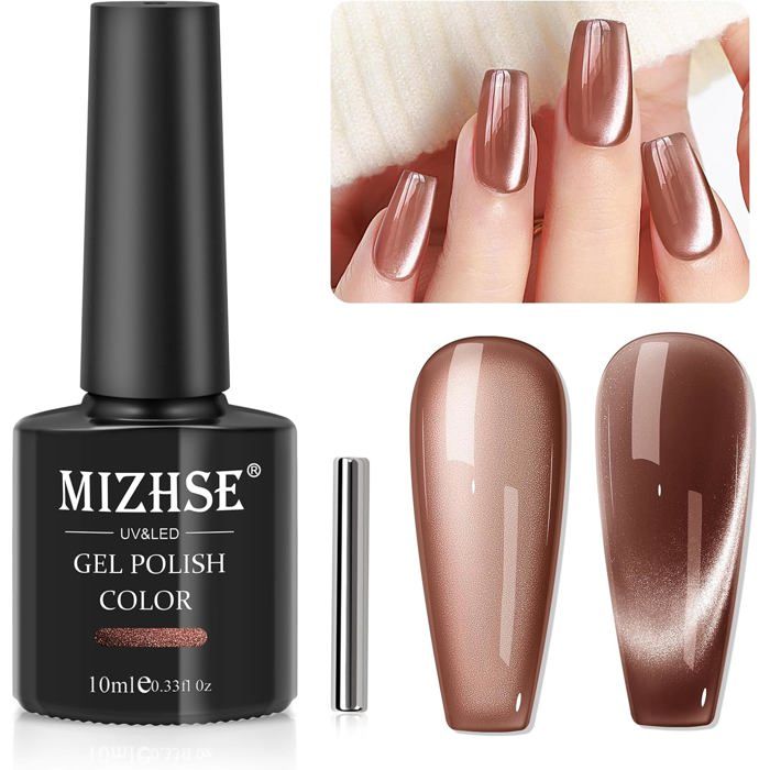 Lot De 8 Vernis Gel UV Cat Eye Avec Aimant - 7 Ml Chaque, Effet Magnétique 9D, Non Toxique