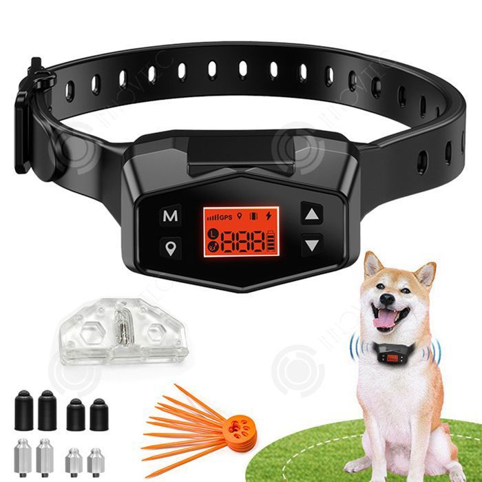 Comparer les prix de INN Clôture électronique 1500 mAh 3 modes dentraînement IPX7 anti-interférence portable clôture électronique sans fil gps pour