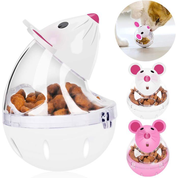 Comparer les prix de Boule De Nourriture pour Chat Dispensing Jouet pour Animaux Slow Feed Souris Tumbler en Forme De Balle De Traitement De Chat Balle