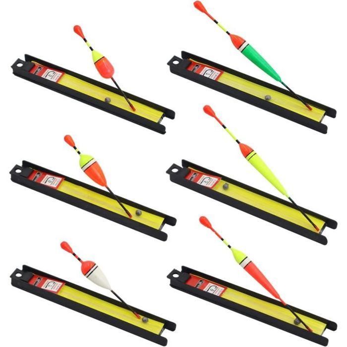 THKFISH Lot de 4 flotteurs de pêche - Bas de Ligne en Acier - Brochet - Truite - Flotteurs lestés - Rouge-Orange, 6,3 cm