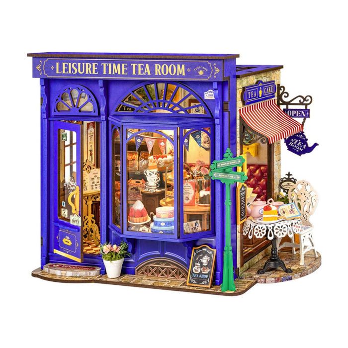 Mini Dollhouse - ROBOTIME Maison miniature à faire soi-même pour salon de thé Rolife Leisure Time