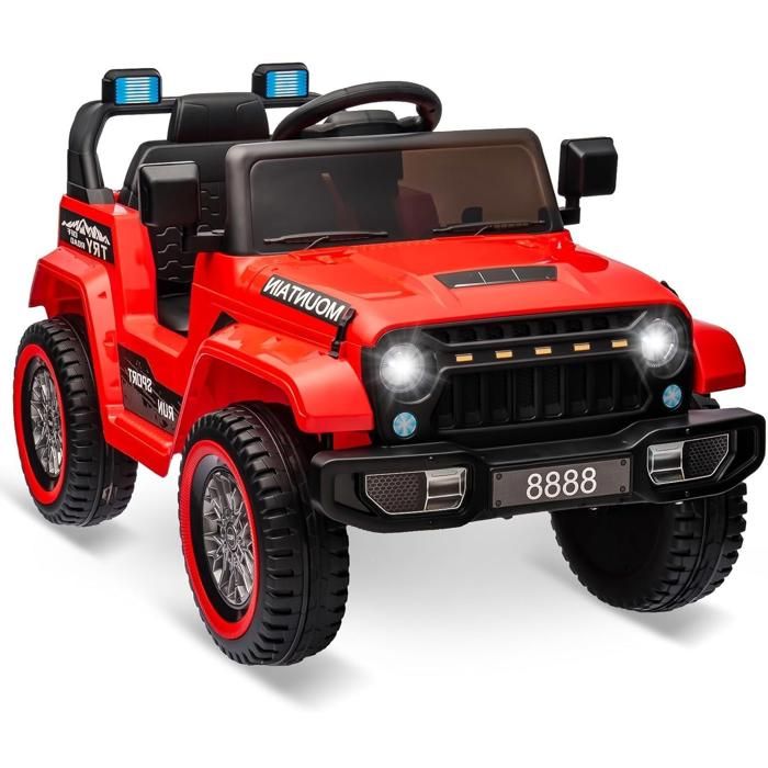 Voiture Électrique Enfants - PROMIRACAL - 2 Modes de Conduite - Suspension à 4 Roues - Musique & Lumières LED - Style Camion -