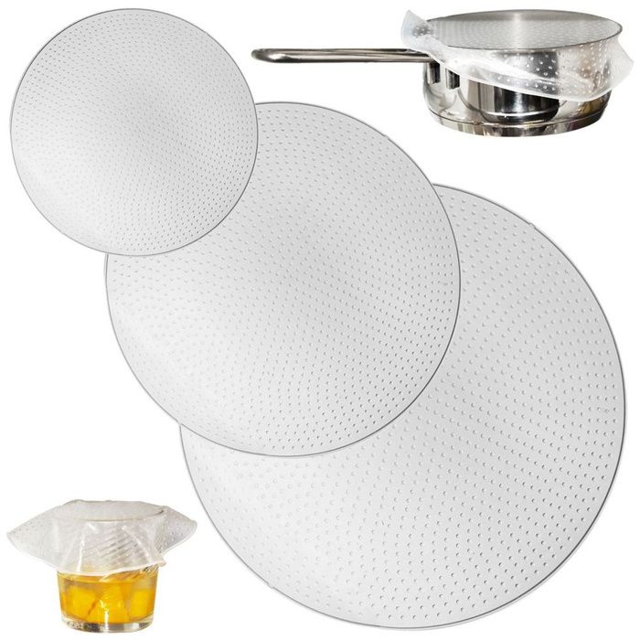 Couvercles en silicone réutilisables - ORION - 3 pièces - 15/20/26 cm - Universels - Flexibles - Transparent Couvercles en silicone réutilisables - ORION - 3 pièces - 15/20/26 cm - Universels - Flexibles - Transparent