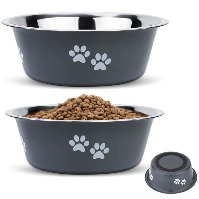 Mangeoire 2 en 1 pour Chat Distributeur deau et de Nourriture réglable pour Chien 2 2 l de Nourriture et Abreuvoir 528 ML