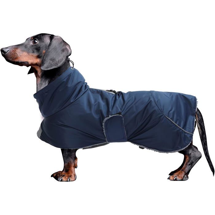 Meilleurs prix pour Manteau imperméable pour chien - VETOBIOL - Doublure en cachemire - Bandes réfléchissantes - Bleu marine