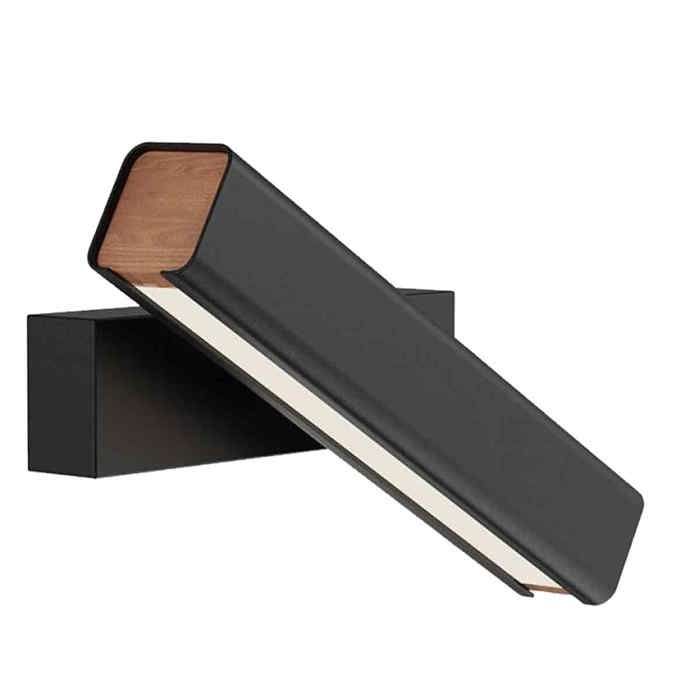 Lampe de chevet murale-lumière blanche-Applique murale noire - rotative