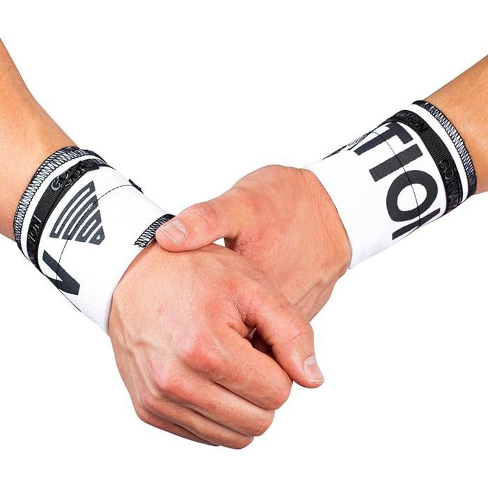 Protège-Poignets - Performance Wrist Wraps pour Musculation Crossfitness Gym Street Workout et Sports de Force - Blanc