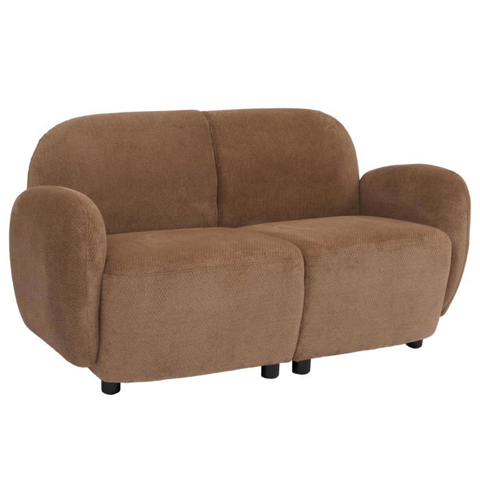 Canape 2 places canape lounge avec accoudoirs avec formes arrondies en tissu chenille marron 04_0009022 Canape 2 places canape lounge avec accoudoirs avec formes arrondies en tissu chenille marron 04_0009022