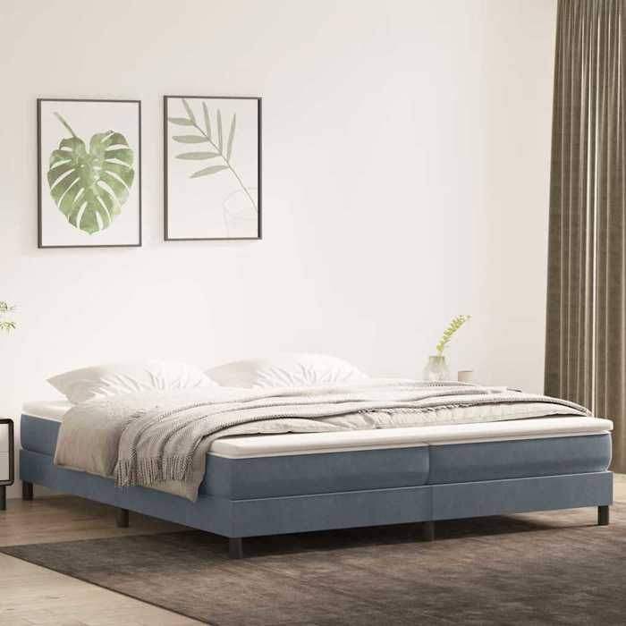 SOLO - NEUF Cadre de lit 2 places - design contemporain - pour Adulte - sans matelas gris foncé 200x220cm 7471 3275