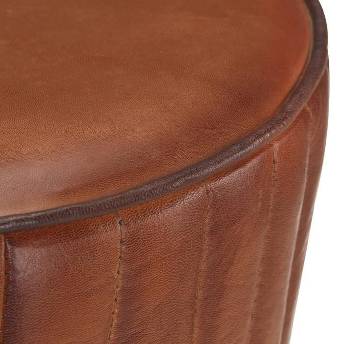 Tabouret de bar/cuisine - Fauteuil et chaise - Marron Cuir véritable - (37x76 cm) 53Vx3G