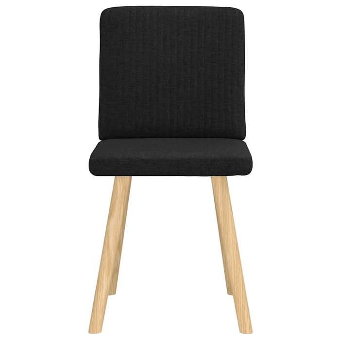 Chaises cuisine(2 pcs) - Noir - Chaises à manger - 2 personnes - noir tissu 45x54x86 cm F3420