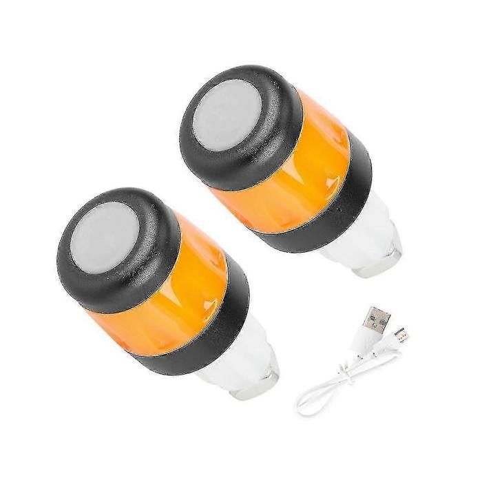 Lot de 2 feux de guidon pour trottinette électrique feux de signalisation LED embouts de guidon étanches clignotants