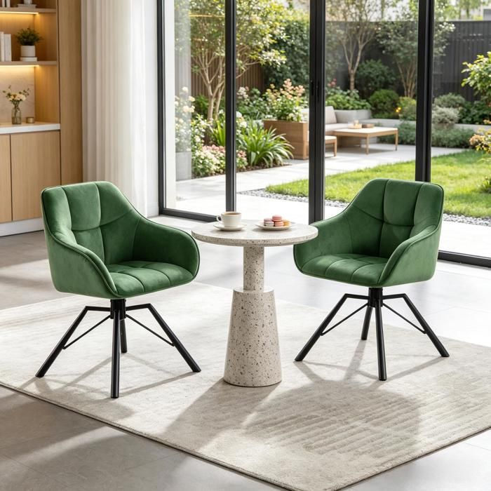 Lot de 2 design solide et sécurisé chaise de salle à manger couleur chêne idéal pour maison salon chambre décoration intérieure