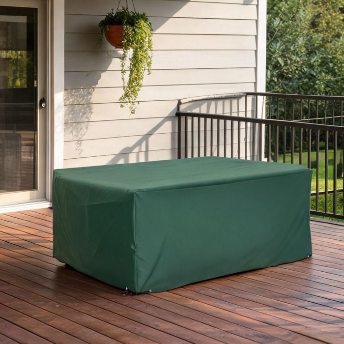 Housse de protection rectangulaire en tissu Oxford 600D imperméable pour salon de jardin 210 x 140 x 80 cm