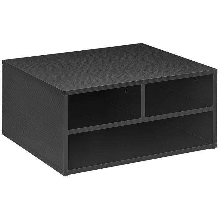 Support imprimante bureau 3 étagères 47x40x22 5 cm noir Support imprimante bureau 3 étagères 47x40x22 5 cm noir