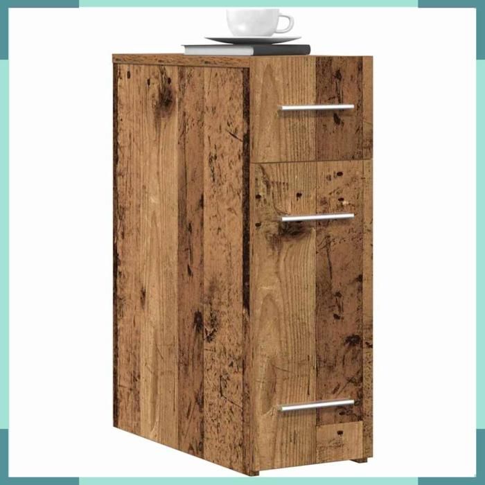 Armoire dapothicaire - 862635 - Bois ancien - 3 tiroirs - 20 x 45 5 x 60 cm