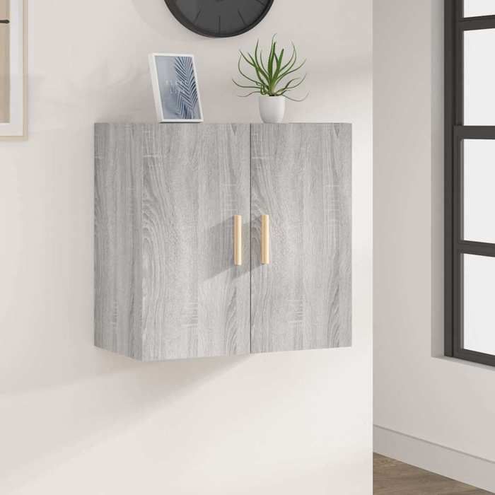 Gris Armoire murale Sonoma gris 60x30x60 cm Bois dingénierie - Meuble Rangement LV33996