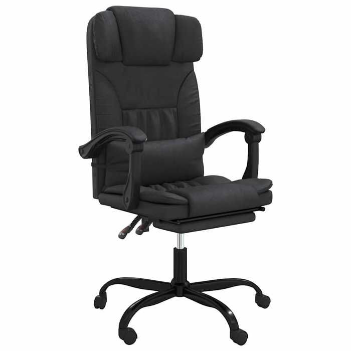 Magnifique Fauteuil inclinable de bureau Noir Similicuir poids: 15.55kg LL3857