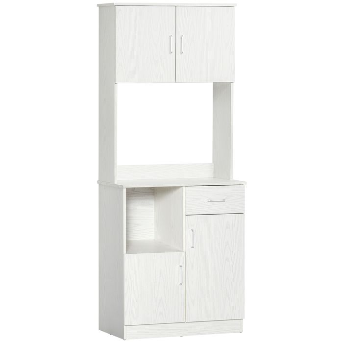 Meuble de cuisine armoire haute buffet buffet avec plan de travail 4 portes tiroir grande étagère réglable