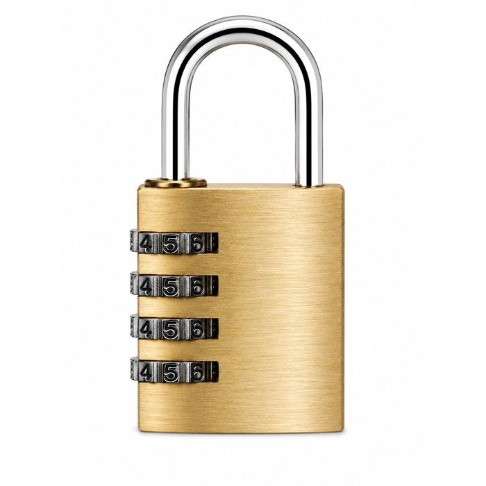 Cadenas à combinaison ABUS 35020 16540 mm Boîtier laiton Anse acier Code 4 chiffres