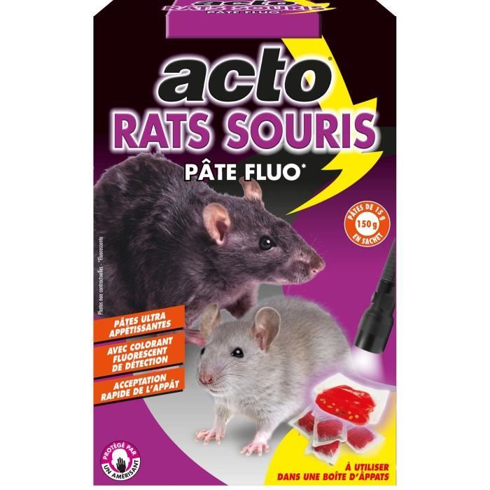 Pâte appât fluorescente rats ACTO