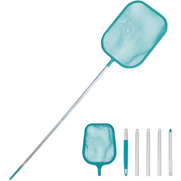 Filet Skimmer Piscine Avec Tige Télescopique – Maille Fine Anti-Débris, Nettoyage Piscine Enfants & Jardin, Outil Léger Et Efficace