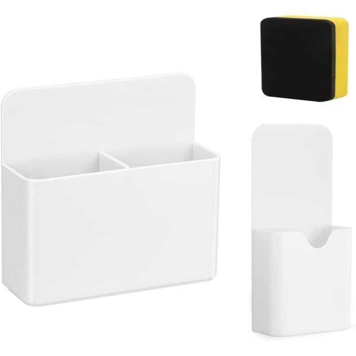 Porte-stylos Magnétique IDesign - Pot à Crayons Aimanté Frigo | Acier Brossé 7,9x4,4x8,9cm