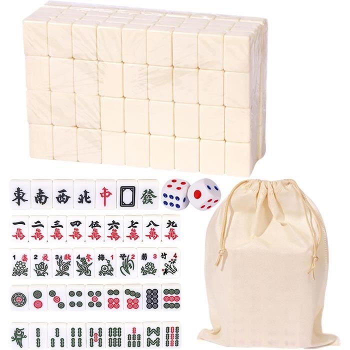Drizzle Juego De Mini Mahjong De Viaje, Versión Tradicional China 146 Azulejos De Material Acrilico Portatil Mah Jong Viaje En Familia Tiempo