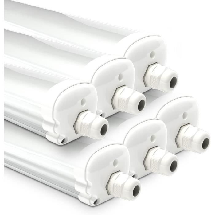 6FT LED Batten Light,60W Linkable LED Tube Light,6500K Daylight