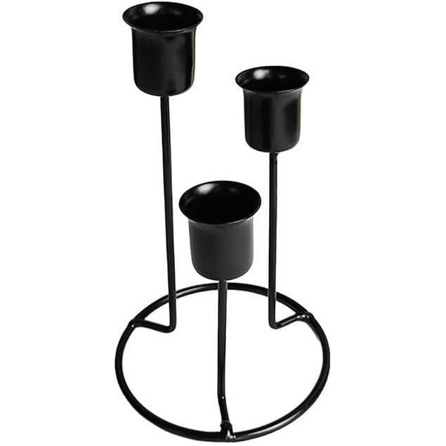 Chandelier En Métal Étain - 3 Bougies, 25 Cm, Design Classique, à Assembler
