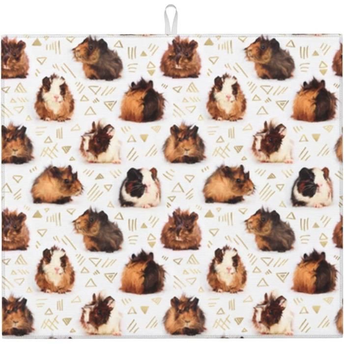 Tapis égouttoir Vaisselle 40x30cm - Anti-dérapant, Résistant à La Chaleur - Marron Gris