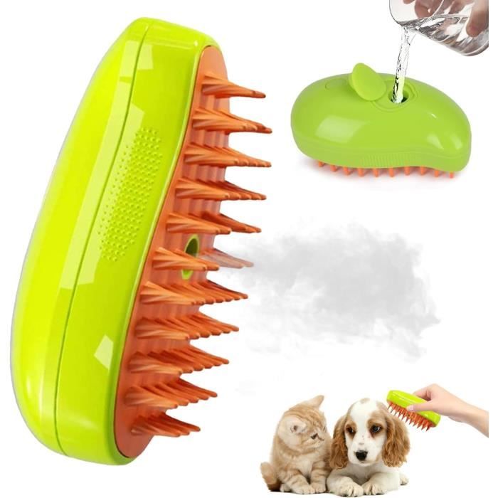 Brosse Vapeur 4 En 1 Pour Chat Et Chien - Démêlage, Toilettage, Massage Et Auto-nettoyage