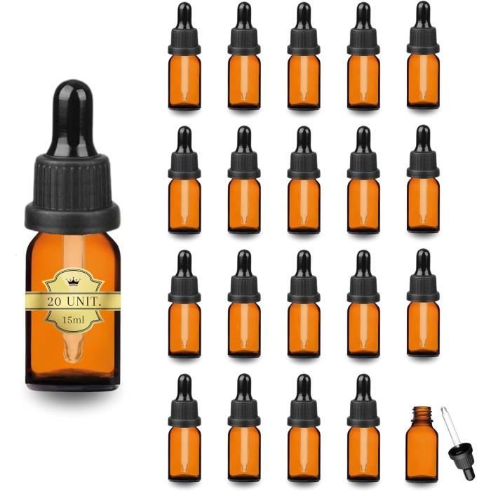 Mini Flacons En Verre Ambre 3ml/5ml Avec Bouchon à Vis - Échantillons, Huiles Essentielles