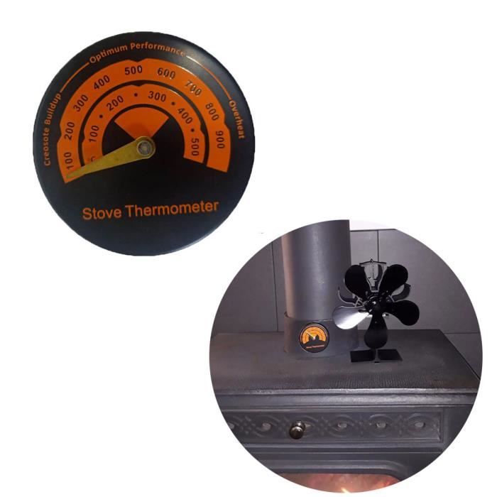 Thermomètre de ventilateur de cheminée de poêle Thermomètre de cuisinière à  induction pour cuisinière à gaz poêle à granulés - Cdiscount Maison