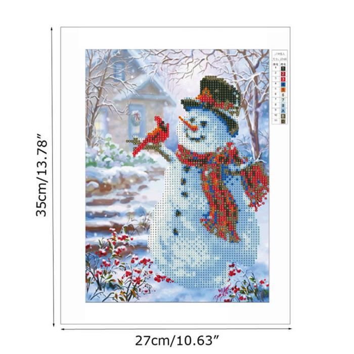 Conqueror Peinture Diamant Multicolore Halloween Diamond Painting 5D Diamant Peinture De No/ël Bonhomme De Neige Broderie DIY Point De Croix D/écor /À La Maison