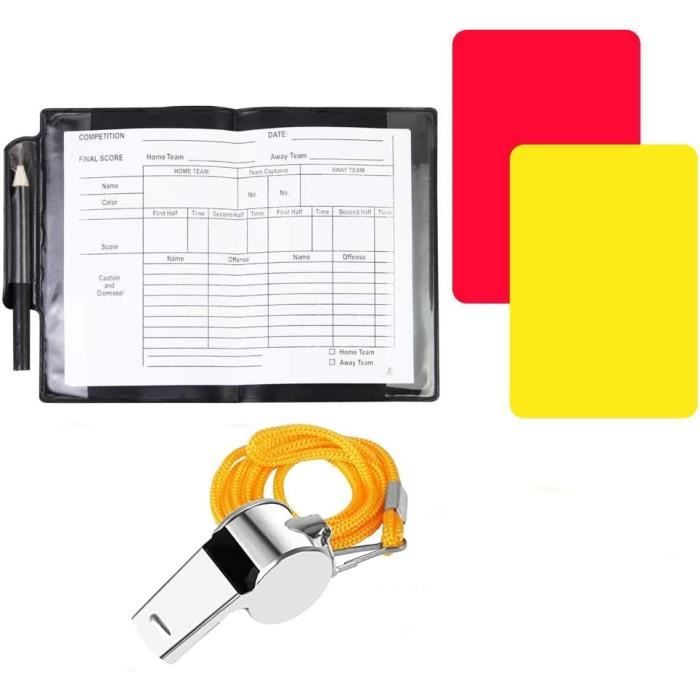 Arbitrage Football,Kit de Cartes Arbitre de Sport Cartes Rouges et