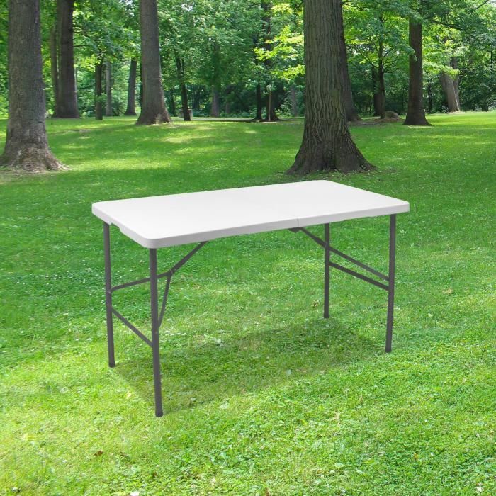 Table pliante rectangle réglable en hauteur