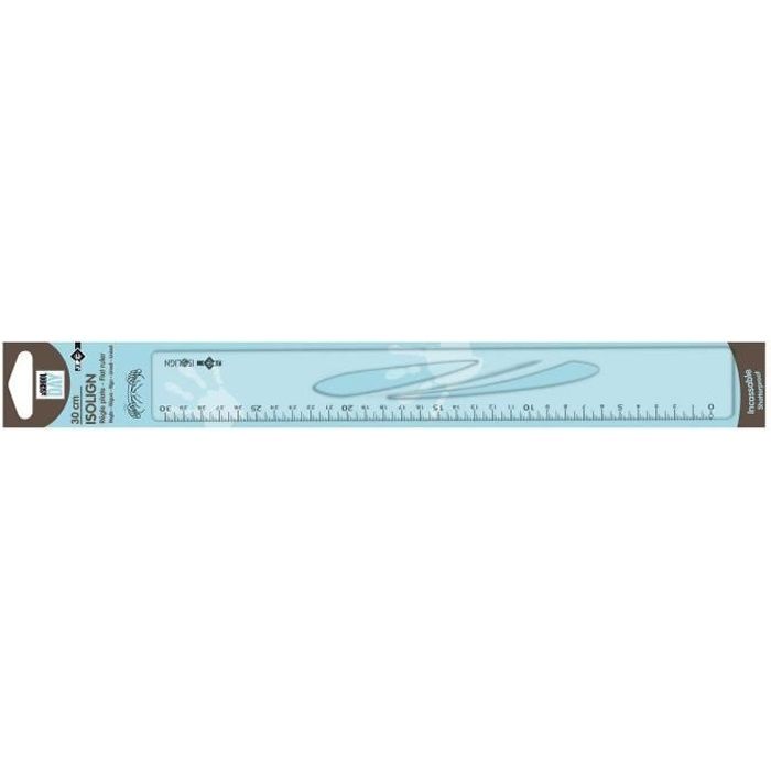 Règle Double Décimètre Isolign Transparente – 20 Cm Incassable | Pour École, Bureau & Bricolage - 10