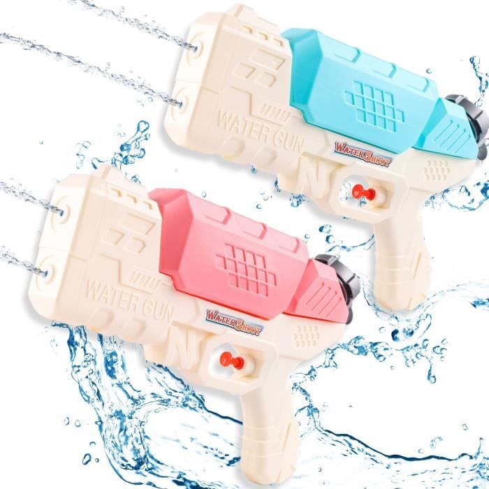 Pistolets à Eau KIMIGO 2 Pièces - Longue Portée 8-10 Mètres - Design Dinosaure Pour Enfants - Cadeau été