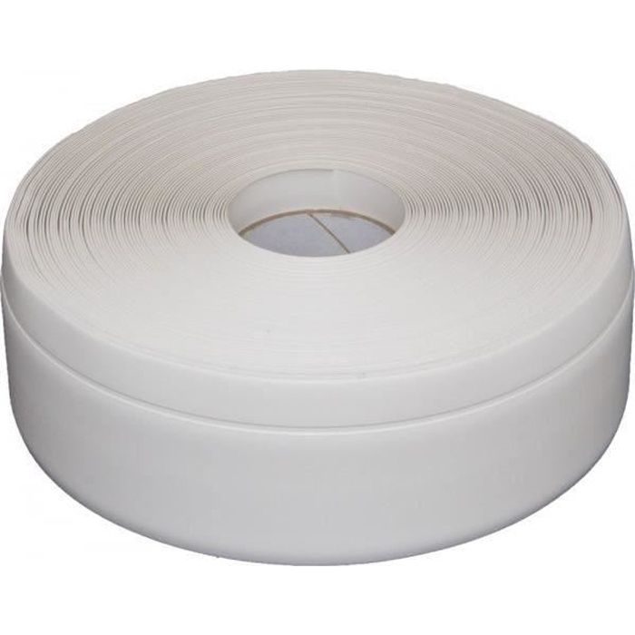 Plinthe PVC souple blanc autocollante 25m pliable adhésive