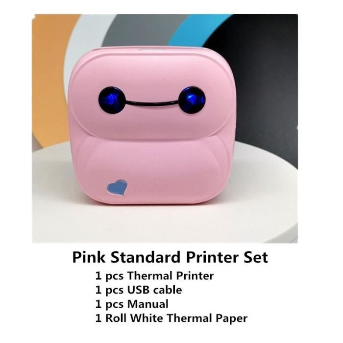 Imprimante thermique sans fil BT 200DPI USB Photo Label Remarque Mini