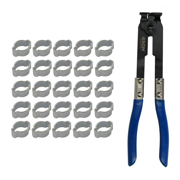 10pcs Collier de serrage 11-18mm en acier inoxydable zingu/é /à deux oreilles pour tube de tuyau dessence Fule Collier de serrage Taille : 13-15mm