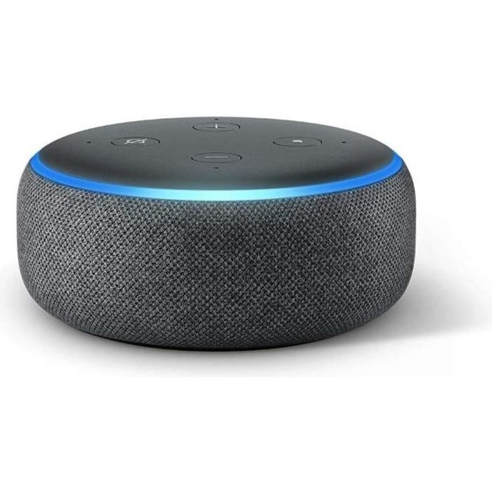 Autocollant Vinyle Pour Amazon Echo Dot 3ème Génération - Motif éléphant Bleu - Neuf Sous Pochette